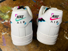 Load image into Gallery viewer, custom painted glitch nike air force 1 shoes
